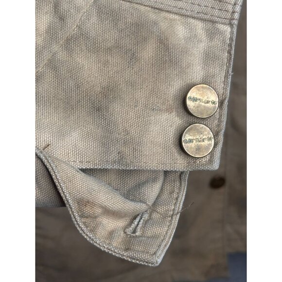 Carhartt Chore Coat Tan Mens Workwear Heavy Duty Canvas Blanket Lined Jacket - Picture 12 of 15